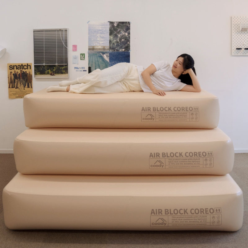 Coody Coreo Air Mattress – Wide Queen | Air Block Inflatable Bed with Carry Bag