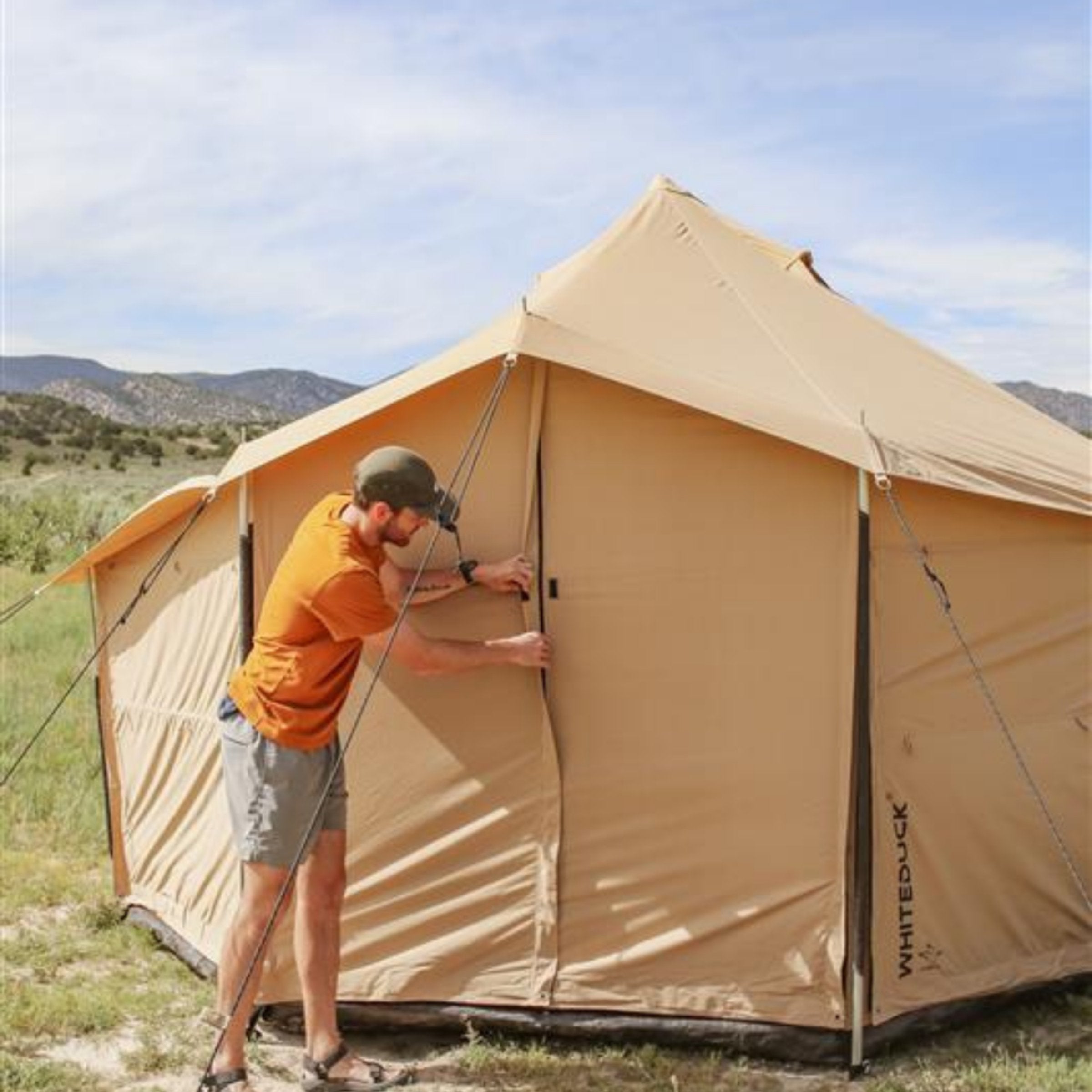 Altimus Bell Tent 14' - 4-Season Canvas Tent with Stove Jack & AC Port