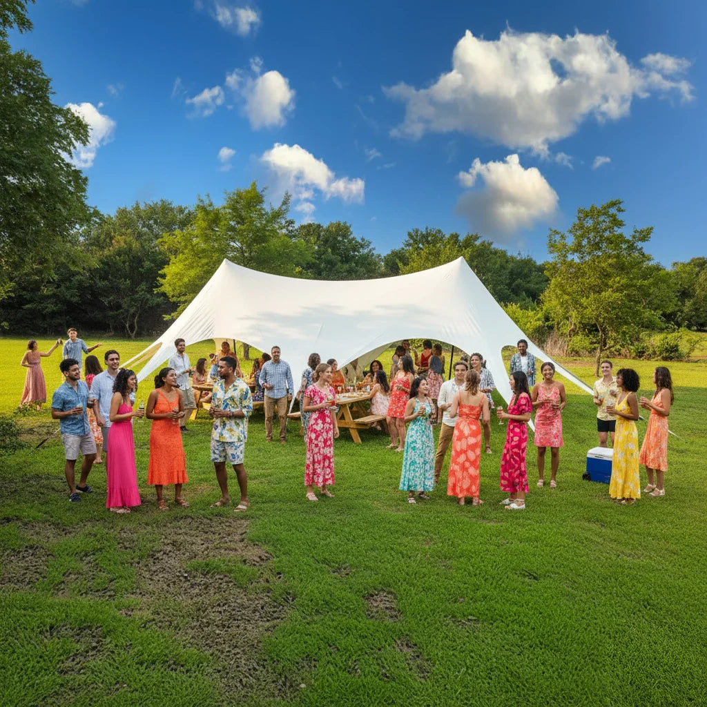 Twin Star Canopy - 55ft x 30ft Event Tent for Weddings & Parties