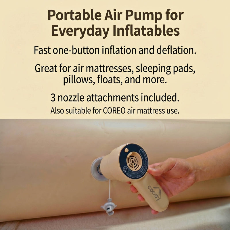 Coody Air Pump GR-119P | Portable Rechargeable Electric Pump for Inflatable Tents & Camping Gear