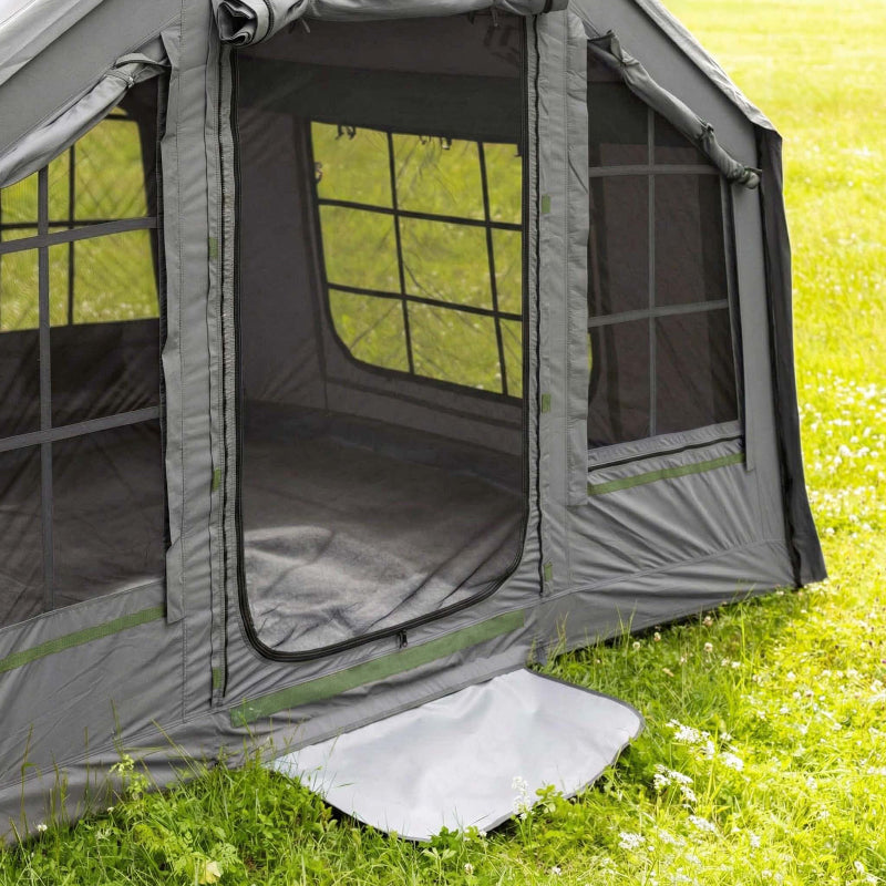 Coody 8.0 Inflatable Tent Gray - Quick Setup 4-Season Camping Tent with Stove Jack