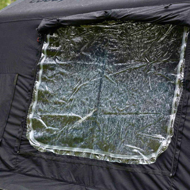 Coody 8.0 Inflatable Tent Black - Quick Setup 4-Season Camping Tent with Stove Jack