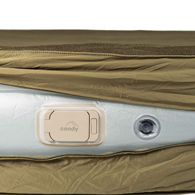 Coody Air Mattress – Green Twin XL | Inflatable Camping Bed with Built-In Pump