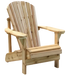 Wooden Adirondack chair on a white background