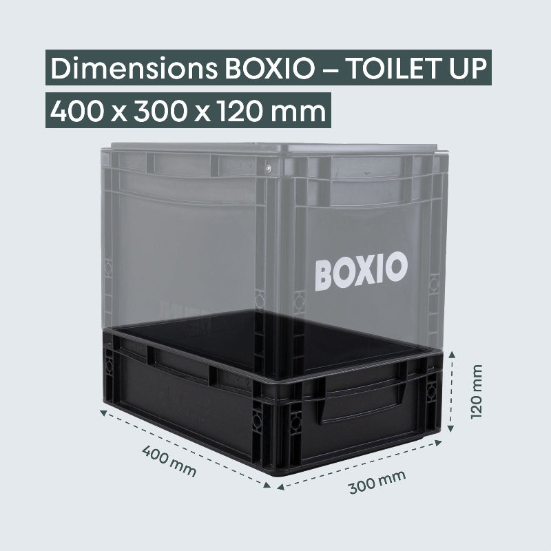 BOXIO TOILET UP - Portable Toilet Booster Seat & Accessory Storage Kit