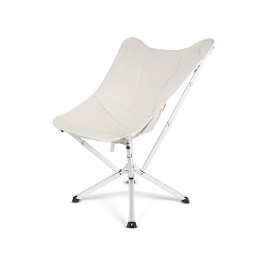 CLIQ Riviera lounge chair in cloud white with an elegant, minimalist design on a white background.