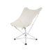 CLIQ Riviera lounge chair in cloud white with an elegant, minimalist design on a white background.
