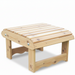 Wooden ottoman on a white background