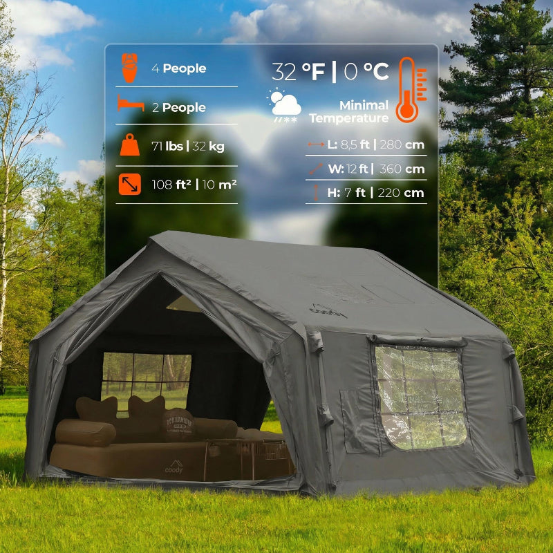 Coody 10.0 tent mesh windows with bug protection for ventilation