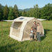 Coody 10.0 Pro in beige with family outside