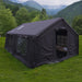 Coody 13.6 inflatable camping tent, black, made from breathable Terylene Cotton