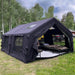 Coody 17.2 Large Inflatable Tent with cots in forest setting.