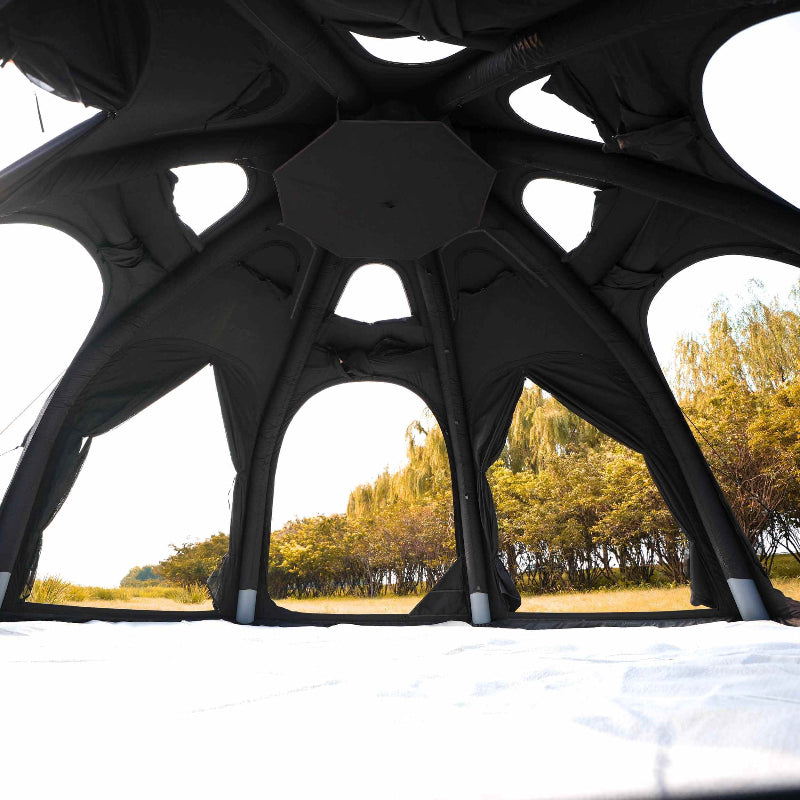 Coody Aurora Dome black tent interior showing spacious dome design