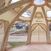 Coody Aurora Inflatable Dome Tent in beige interior view of waterproof floor, windows and skylight.