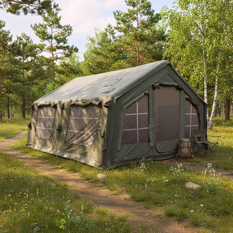 Coody Familia 13.6 Forest Green Air Tent offers a quick and hassle-free setup