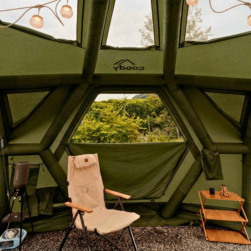Coody Hub Pro Inflatable Modular Tent leaf-shaped TPU ceiling window