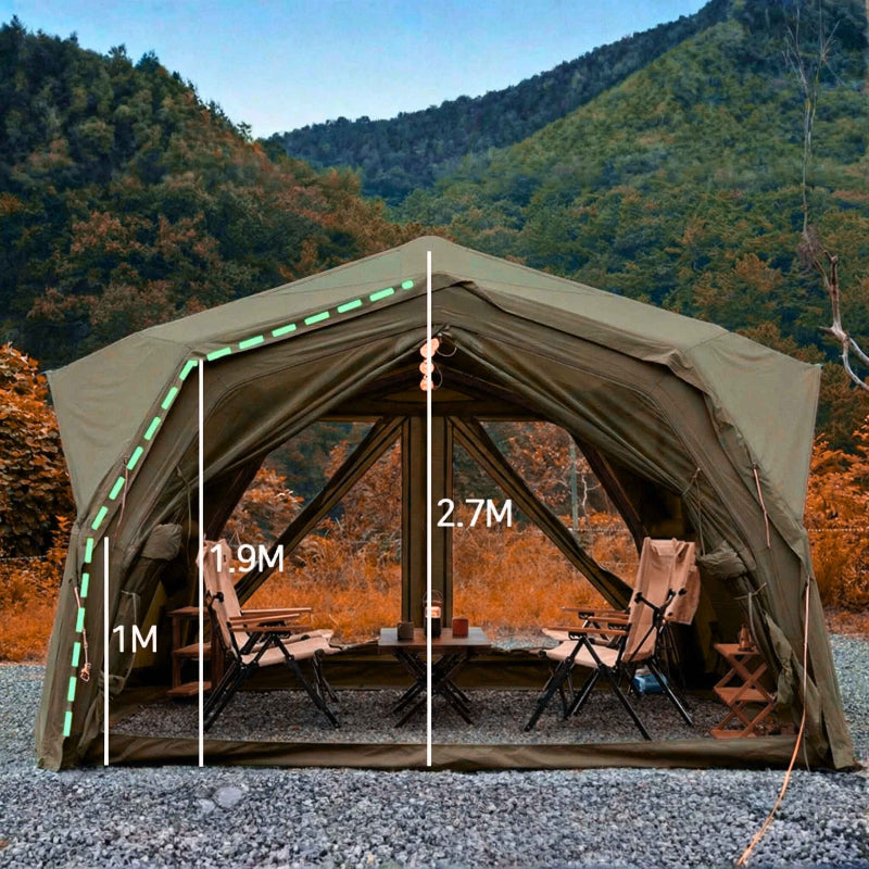 Coody Hub Pro Forest Green Inflatable Camping Tent spacious interior