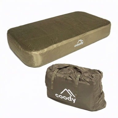Coody Inflatable Air Mattress Twin XL Green, premium air bed with built-in pump.