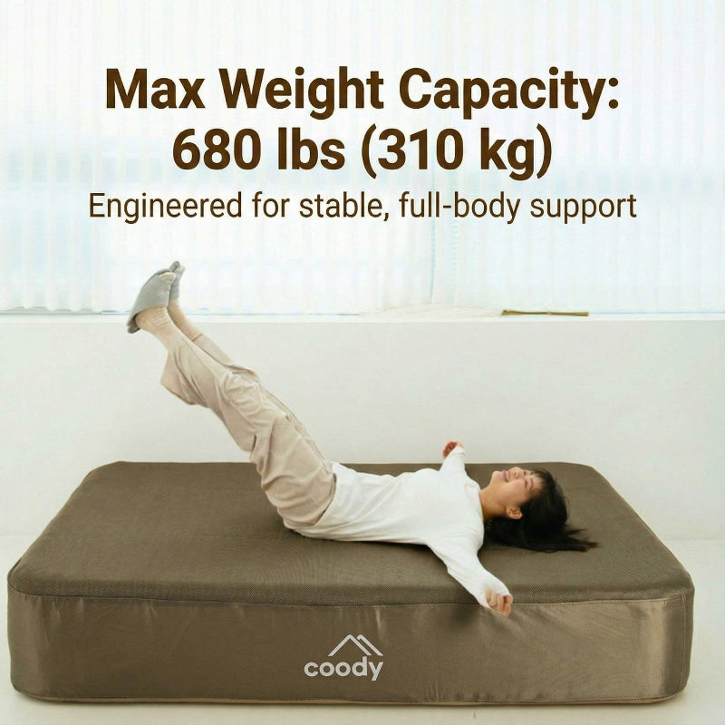 Coody Inflatable Air Mattress, engineered for stable, full-body support.