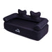 Coody inflatable camping couch in black, with built-in electric pump.