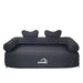 Coody glamping couch in black, has removable outer cover.