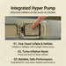 Coody twin XL air mattress in beige features integrated Hyper Pump one-touch inflate & Deflate