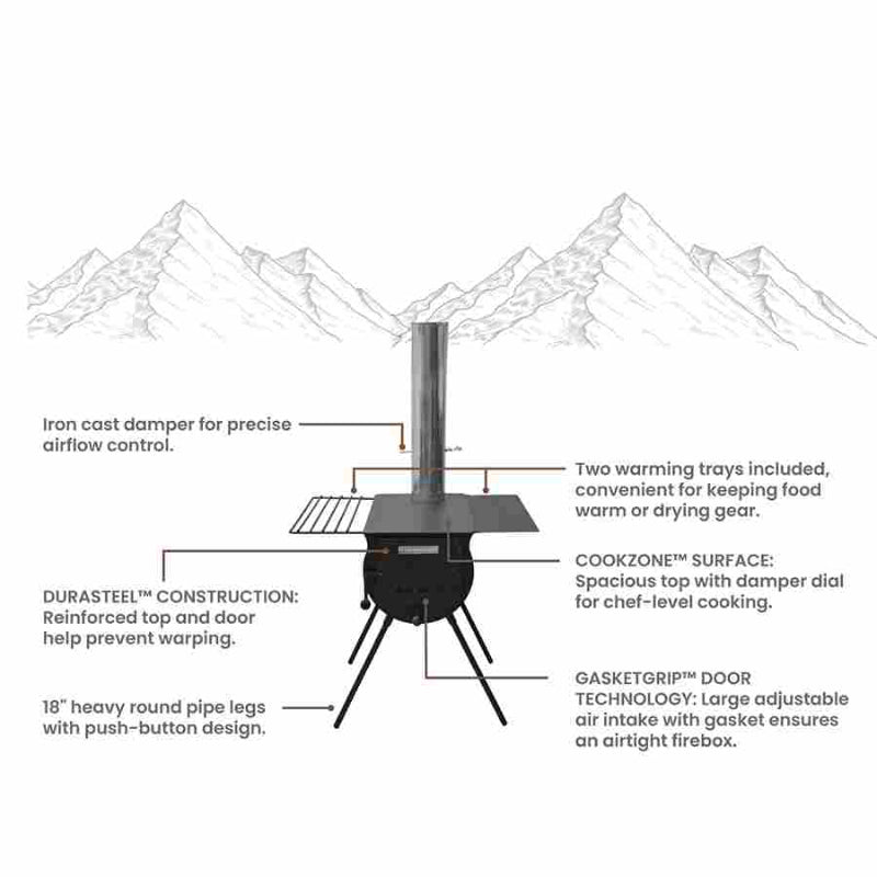 Anchor Stove - Heavy-Duty Tent Stove for Camping & Glamping