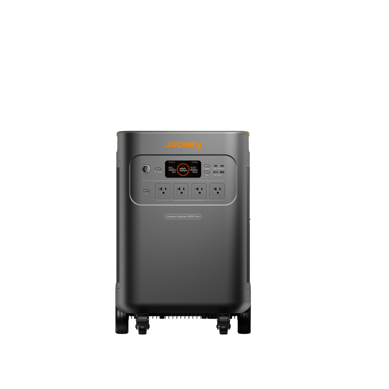 Jackery Explorer 5000 Plus portable power station front view showing control panel and ports