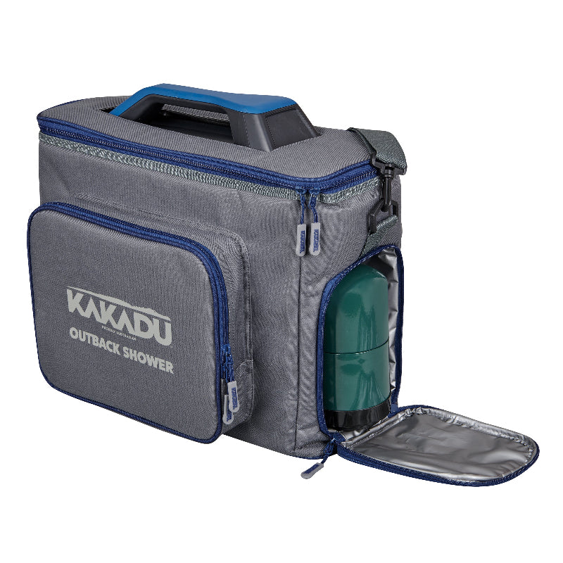Kakadu Outback Shower Carry Bag, travel-ready organization, pockets for everything, including your gas bottle