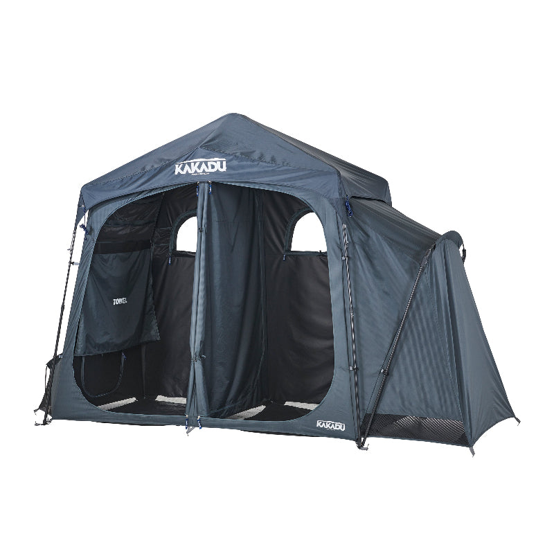 Kakadu Outback Shower Tent Deluxe features spacious three-room layout