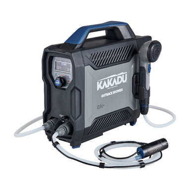 Kakadu Outback Shower boasts leak free, worry free - click on, click off locking connectors