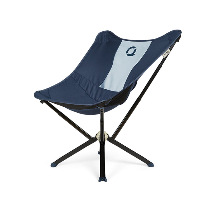 CLIQ MystiQ portable camping chair in Gibraltar blue on white background