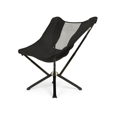 CLIQ MystiQ camping chair in black with mesh back on a white background