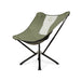 CLIQ Mystic portable camping chair in burnt green on white background