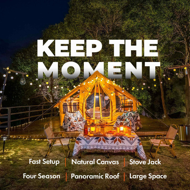 RBM Panda Air Large, Beige, Inflatable Camping Tent, fast setup, eight large windows