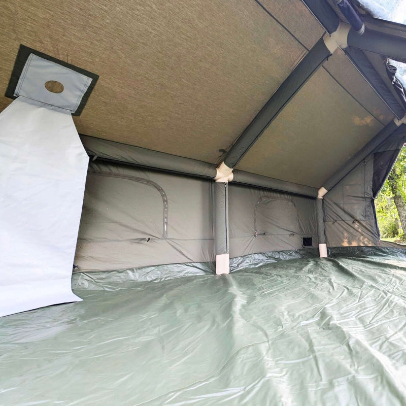 RBM Panda Air Large Inflatable Tent with mat and wall fabric, heat-safe floor and stove zone