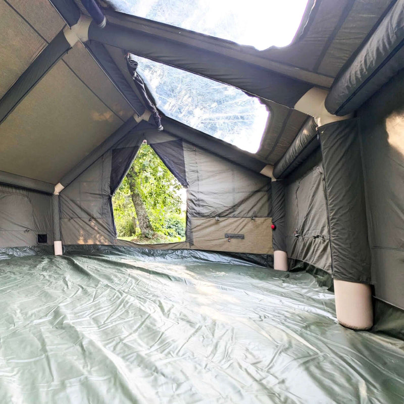 RBM Panda Air Large Tent with Stove Jack, inflatable frame made from raft-grade PVC