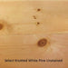 Select knotted white pine wood with natural grain and color option for Adirondack Chair.
