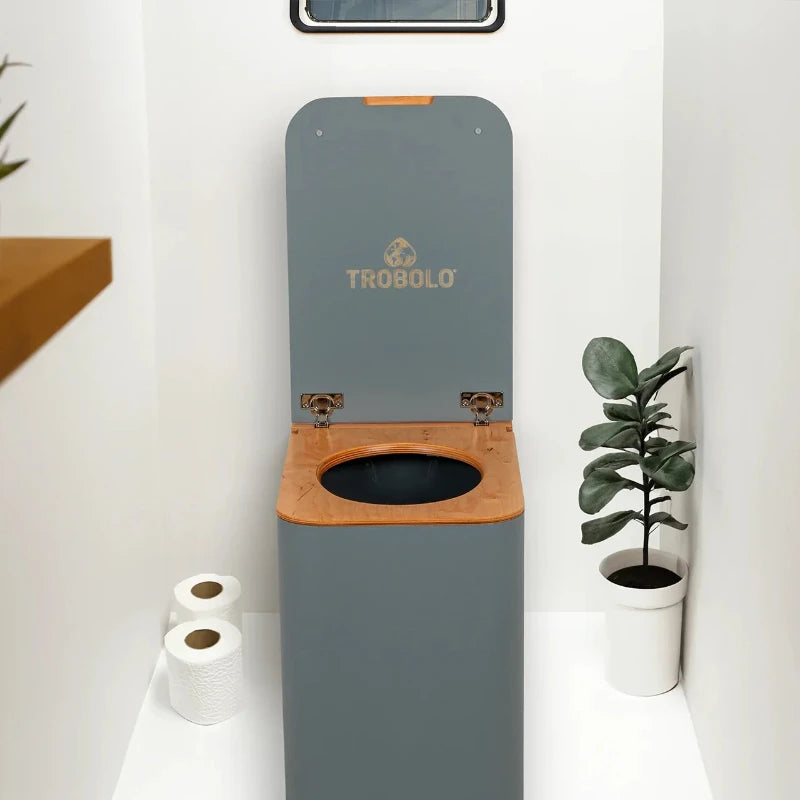 TROBOLO SilvaBlœm Composting Toilet - Modern HPL Coated Portable Toilet