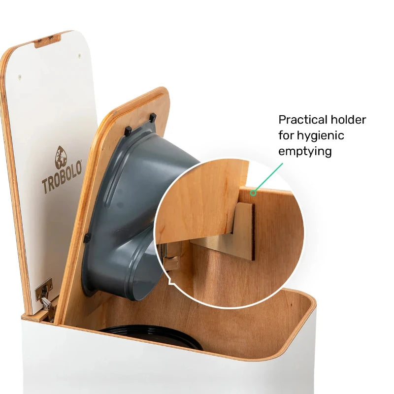 TROBOLO SilvaBlœm Composting Toilet - Modern HPL Coated Portable Toilet