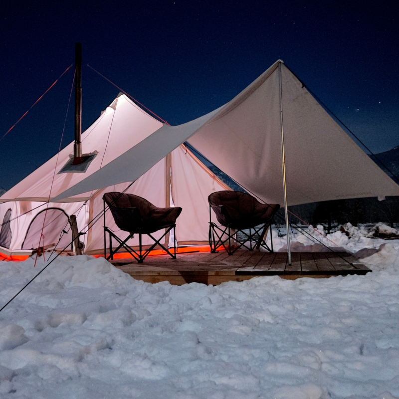 Avalon Bell Tent 16.5' - Premium 4-Season Canvas Bell Tent with Luxury Features