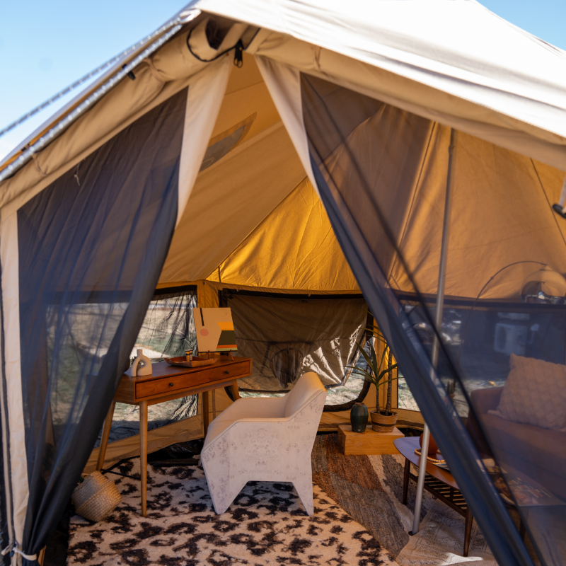 Altimus Bell Tent 18' - 4-Season Canvas Tent with Stove Jack