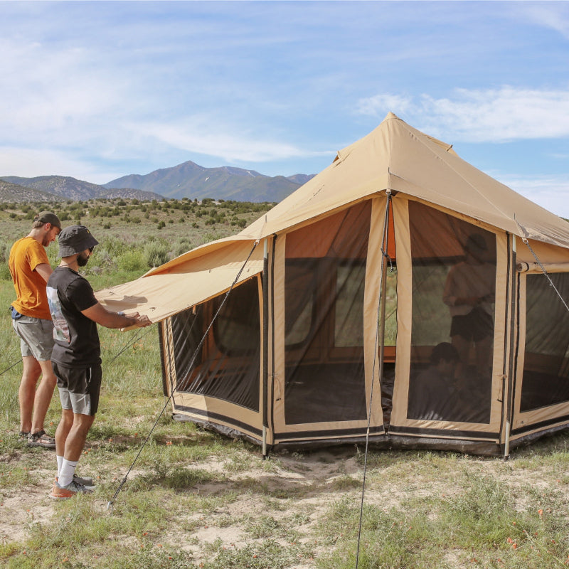 Altimus Bell Tent 18' - 4-Season Canvas Tent with Stove Jack