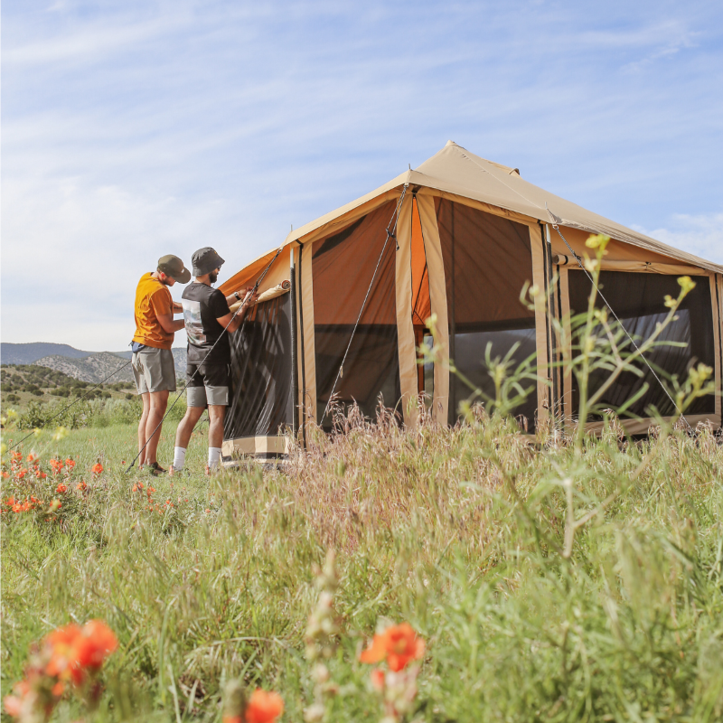 Altimus Bell Tent 18' - 4-Season Canvas Tent with Stove Jack