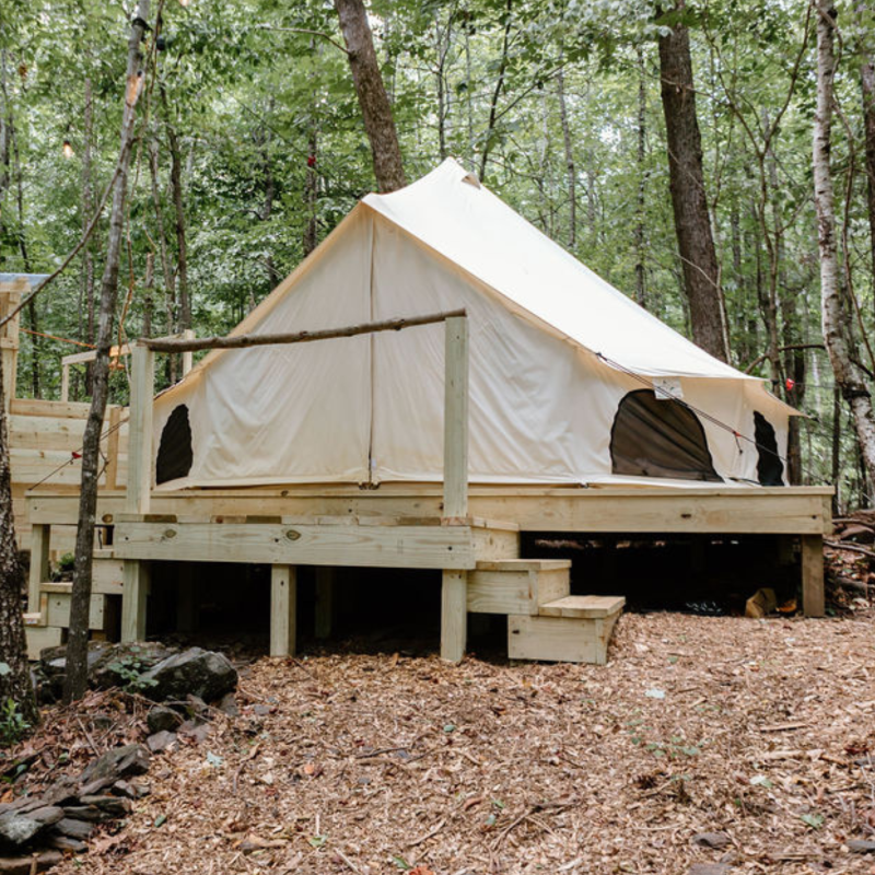 Avalon Bell Tent 16.5' - Premium 4-Season Canvas Bell Tent with Luxury Features