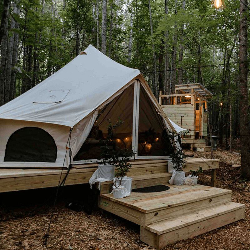 Avalon Bell Tent 16.5' - Premium 4-Season Canvas Bell Tent with Luxury Features