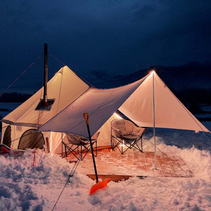 Avalon Bell Tent 13' - Premium 4-Season Canvas Bell Tent with Luxury Features