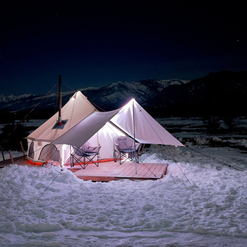 Avalon Bell Tent 13' - Premium 4-Season Canvas Bell Tent with Luxury Features