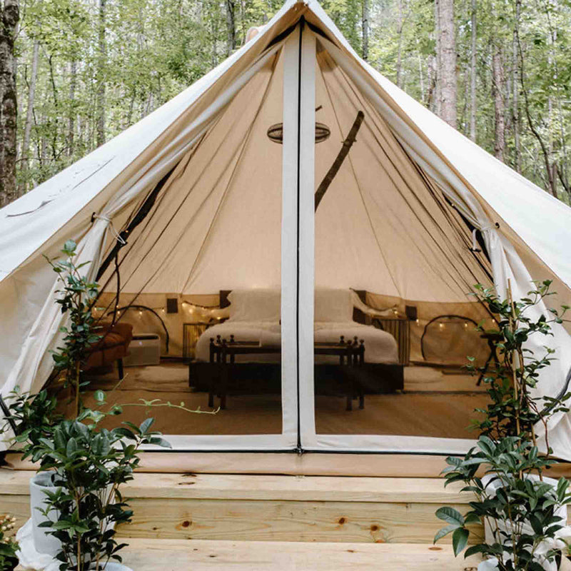 Avalon Bell Tent 13' - Premium 4-Season Canvas Bell Tent with Luxury Features