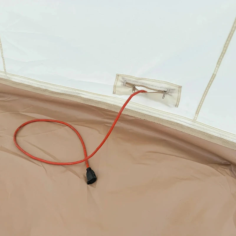 Wilderness Resource Eclipse Glamping tent, interior view of extension cord pocket
